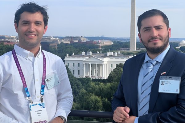<p> Fernando Salas y Andrés Garbarini, parte del equipo fundador de Finvix.</p>