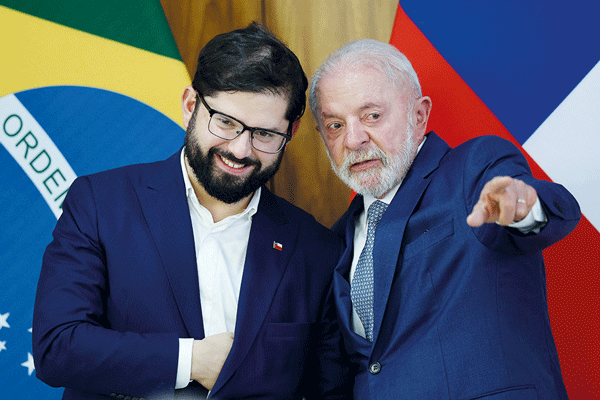 <p>Los presidentes de Chile, Gabriel Boric, y de Brasil, Luiz Inácio Lula da Silva, tras la reunión de este martes. Foto: Reuters</p>