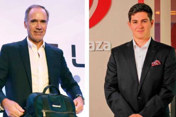 <p>Enrique Ostalé, además de presidir Falabella, será director de la filial Mallplaza. Ian Fürst Garmendia también se suma a la mesa de la compañía. Fotos: Julio Castro y Archivo</p>