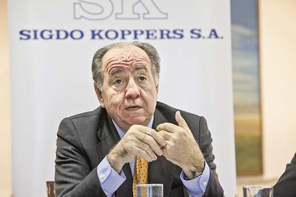 <p>El presidente de Sigdo Koppers, Juan Eduardo Errázuriz. Foto: Julio Castro</p>