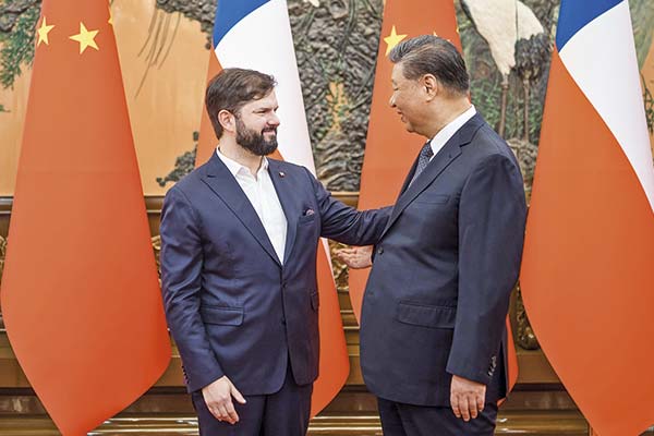 <p>La mañana de este miércoles se reunieron en Beijing el Presidente Boric y su par chino, Xi Jinping. Foto: Presidencia</p>