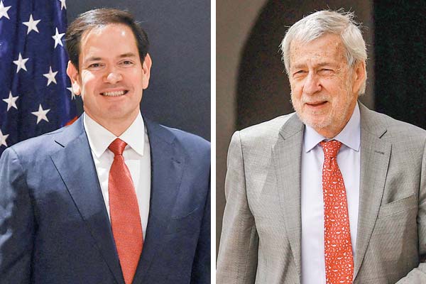 Se confirma diálogo telefónico entre secretario Marco Rubio y canciller Alberto van Klaveren