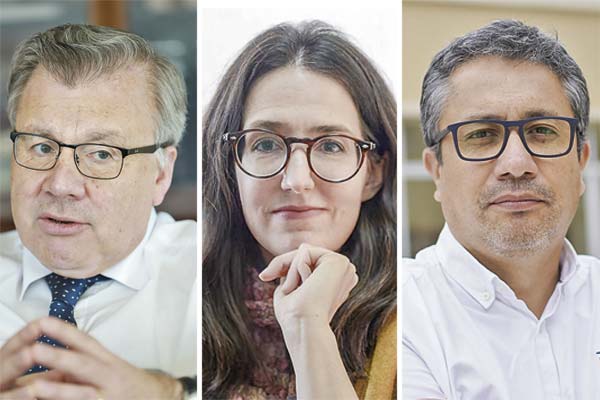 <p>El histórico superintendente de Pensiones, Osvaldo Macías, es uno de los candidatos. La intendenta de regulación, Úrsula Schwarzhaupt, también está en carrera. El exdirector del IPS, Patricio Coronado, formaría parte del listado seleccionado. Fotos: Julio Castro y Archivo</p>