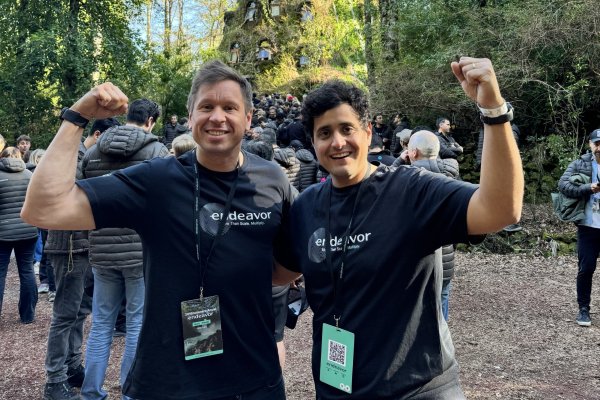 <p>Gert Findel y Carlos Contreras, fundadores de AIM Manager y Acid Labs.</p>