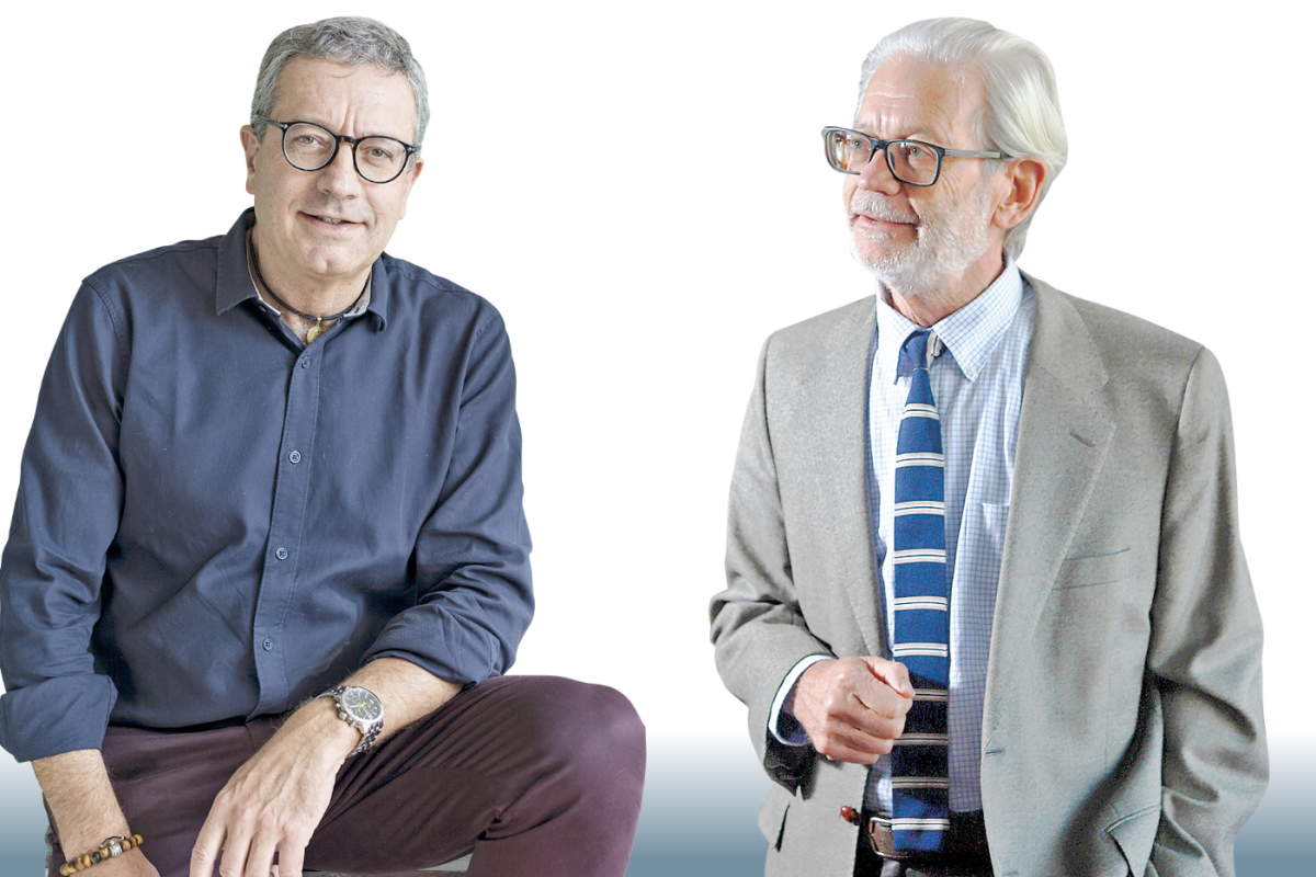 <p>Bernardo Fontaine y Juan Andrés Fontaine. Fotos: Verónica Ortíz</p>