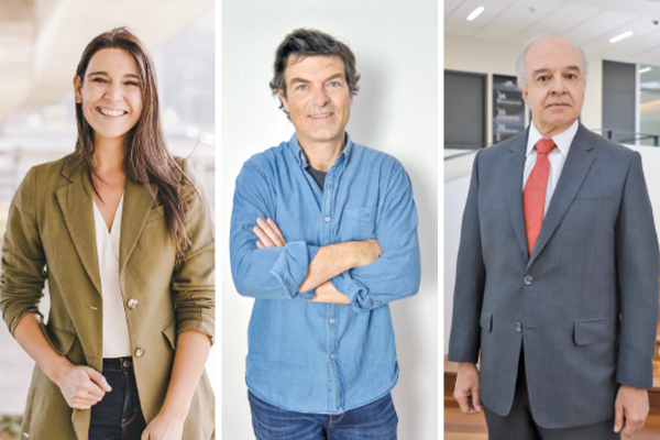 <p>Rocío Fonseca fue directora ejecutiva de Start-Up Chile entre 2015 y 2018. Nicolás Shea es considerado el fundador de Start-Up Chile. Hernán Cheyre fue vicepresidente ejecutivo de Corfo entre 2010 y 2014. Fotos: Archivo</p>
