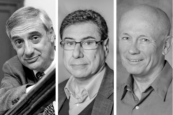 <p> Joel Mokyr, profesor de la Universidad del Noroeste de Illinois en Estados Unidos. Philippe Aghion, College de France. Peter Howitt, profesor de la estadounidense Universidad Brown. Fotos: Reuters y Archivo</p>