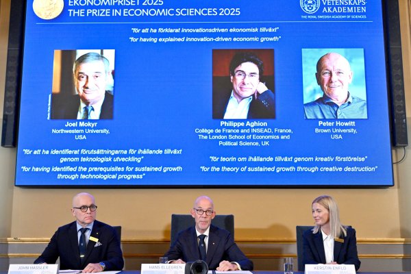 Joel Mokyr, Philippe Aghion y Peter Howitt ganan el Premio Nobel de Economía 2025