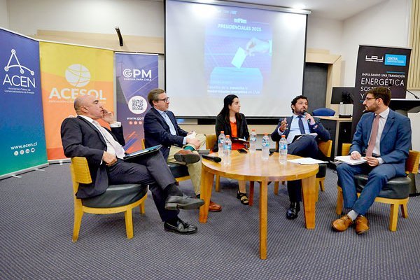 <p>José Venegas, Carlos Barría, Miguel Iglesias, Nicolás Bohme junto a Karen Peña, de DF.</p>