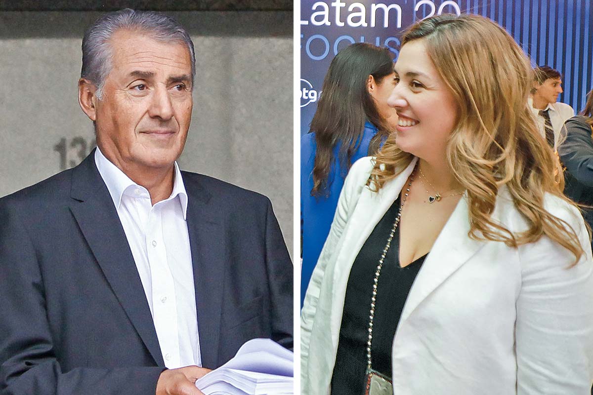 <p>Julio Ponce, expresidente de SQM y su hija Francisca, vicepresidenta de las sociedades cascadas de la minera. Fotos: Julio Castro y Jonathan Duran</p>