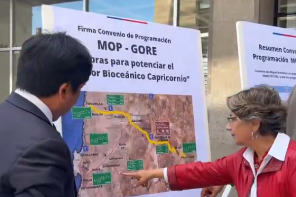 MOP y GORE Antofagasta impulsan inversión récord de $ 600 mil millones para fortalecer el Corredor Bioceánico Capricornio