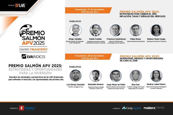 <p>DF Live | Premio Salmón APV 2025: Estrategias para cerrar el año, inflación, tasas y señales del mercado</p>