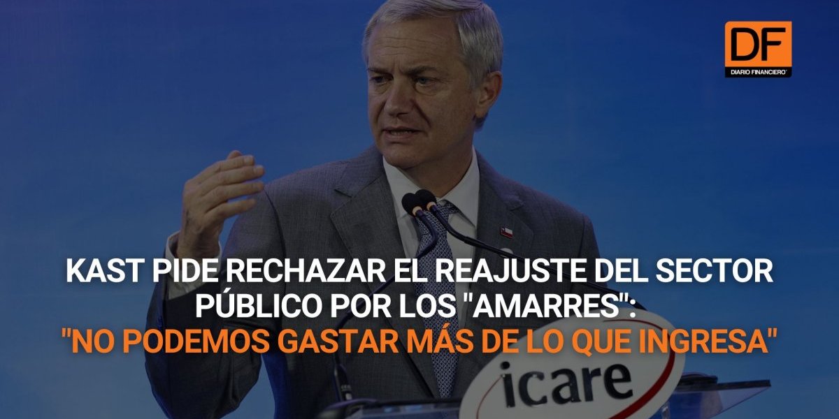 <p>Ahora en DF | Kast pide rechazar el reajuste del sector público por los "amarres": "No podemos gastar más de lo que ingresa"</p>