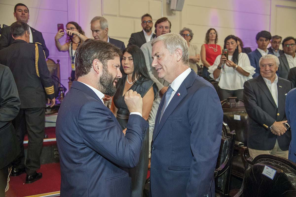 <p>El Presidente Gabriel Boric y el Presidente electo José Antonio Kast coincidieron en la inauguración del evento. Fotos: Congreso Futuro</p>