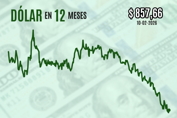 <p>Dólar cierra próximo a $ 860 en un rebote desde sus mínimos pese a débiles ventas minoristas de diciembre en EEUU</p>