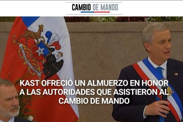<p>Cambio de mando | Kast ofreció un almuerzo en honor a las autoridades que asistieron a la juramentación</p>
