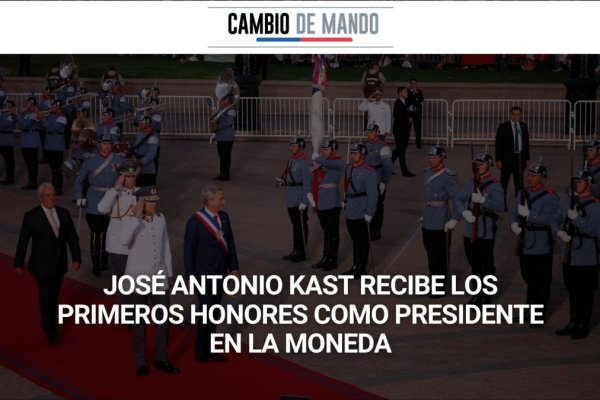 <p>Cambio de mando | José Antonio Kast recibe los primeros honores como Presidente en La Moneda</p>