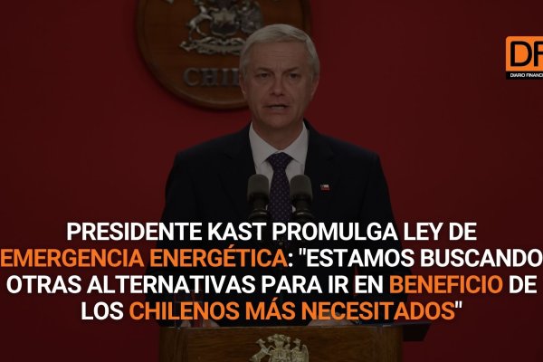<p>Ahora en DF | Kast promulga ley de Emergencia Energética: "Buscamos alternativas para ir en beneficio de los chilenos más necesitados"</p>