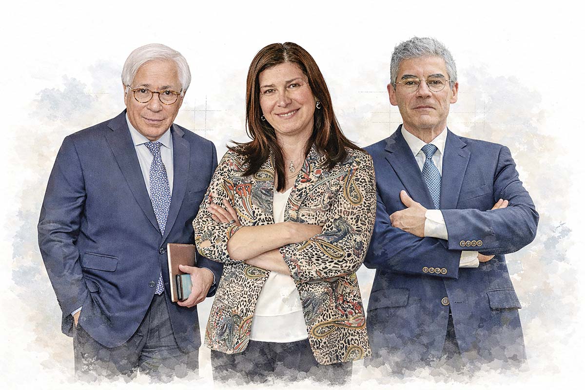 <p>Joaquín Cortez, Catherine Tornel, Mario Farren. Imagen creada con IA</p>