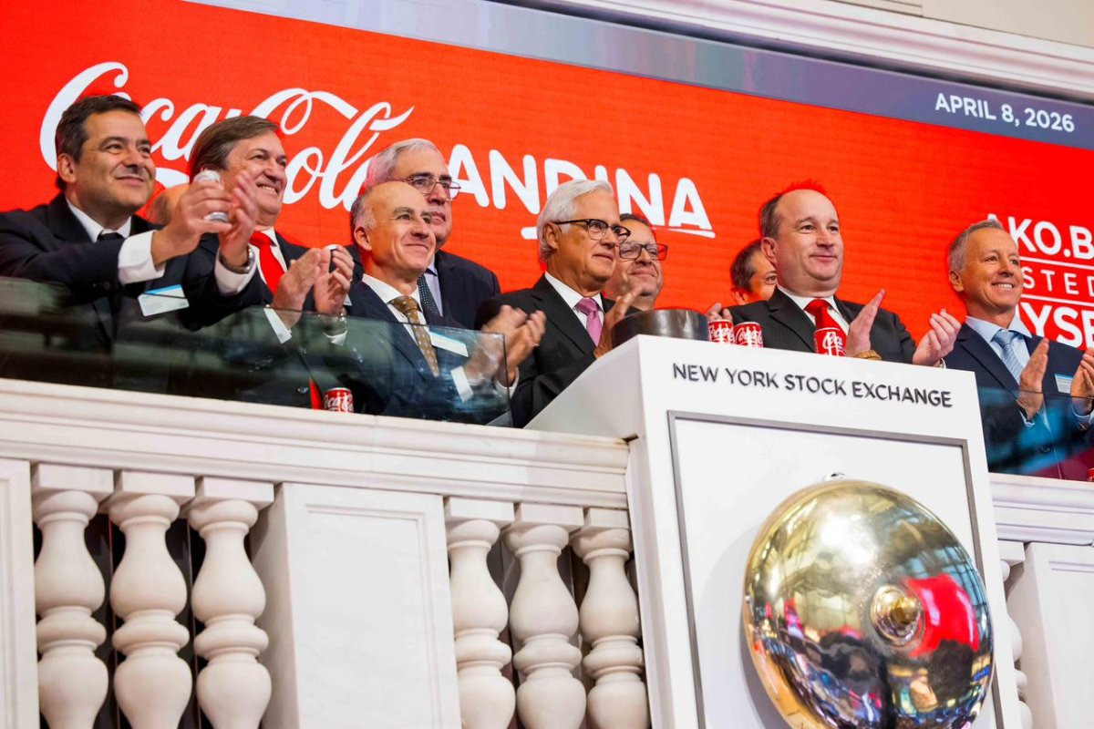 <p>Coca-Cola Andina participa en el Opening Bell de la NYSE</p>