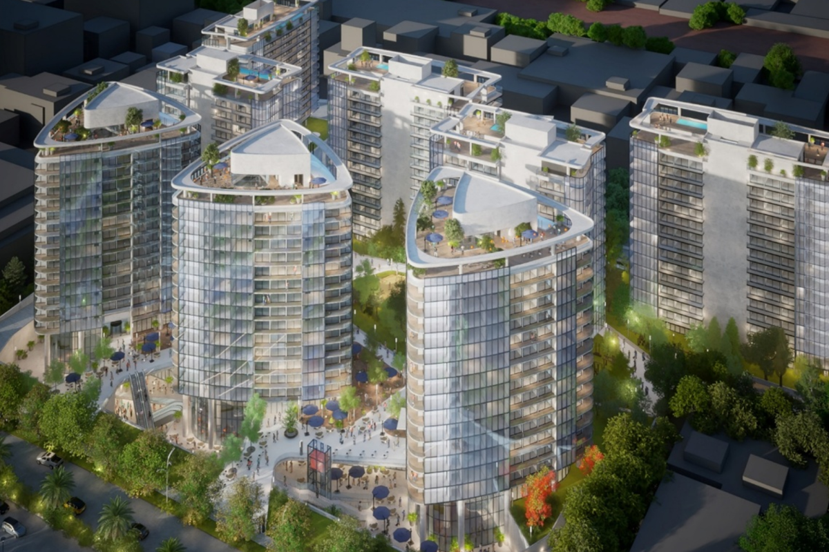 <p>El proyecto consiste en la construcción de tres edificios residenciales y una superficie o placa comercial.</p>