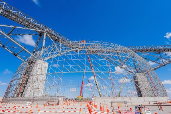 Avanza construcción del domo de Nueva Centinela: estructura tiene 66 metros de altura y supera a la cúpula del Movistar Arena en Santiago