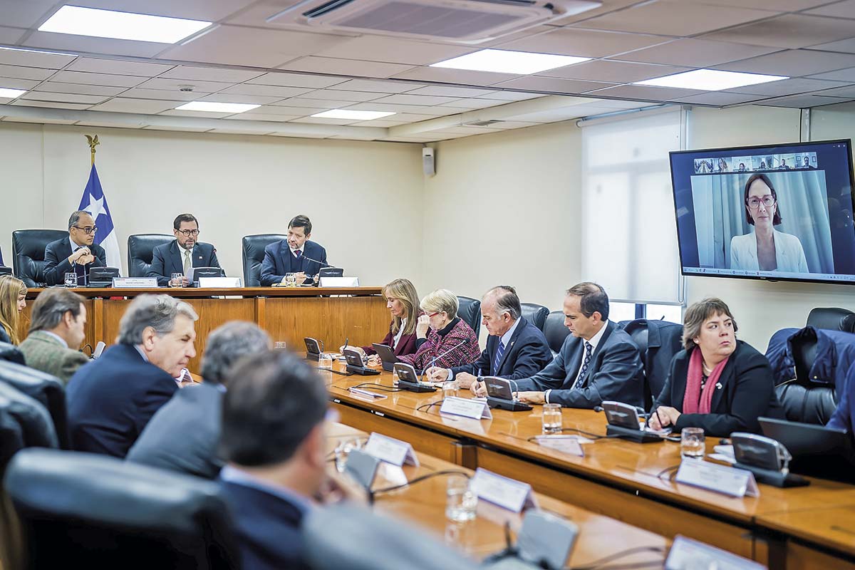 <p>La subsecretaria Estévez y el embajador de Chile en EEUU, Andrés Ergas, participaron en forma telemática.</p>