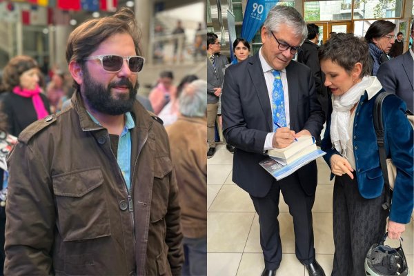La trastienda de lanzamiento del libro de Marcel en la FEN: Boric a lo “rock star”, Velasco confiesa el origen de sus canas y Tohá en bicicleta