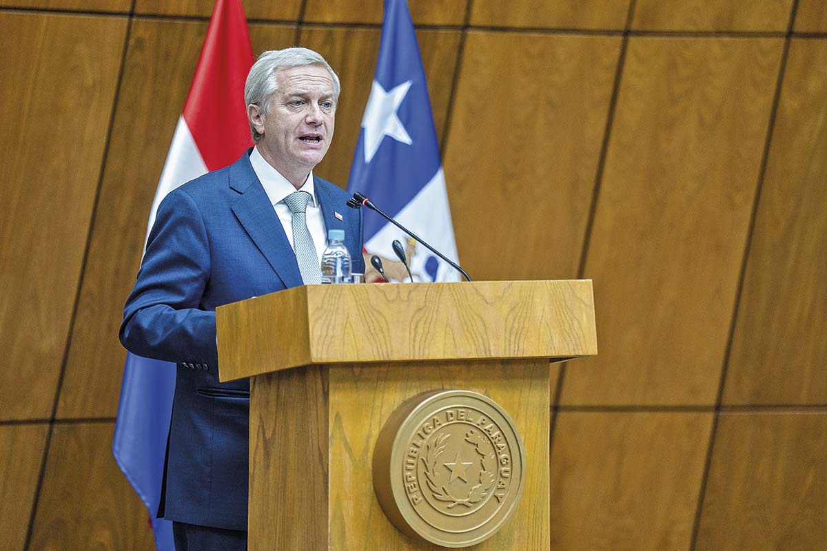 <p>El mandatario chileno expuso ante los parlamentarios paraguayos. Foto: Presidencia.</p>