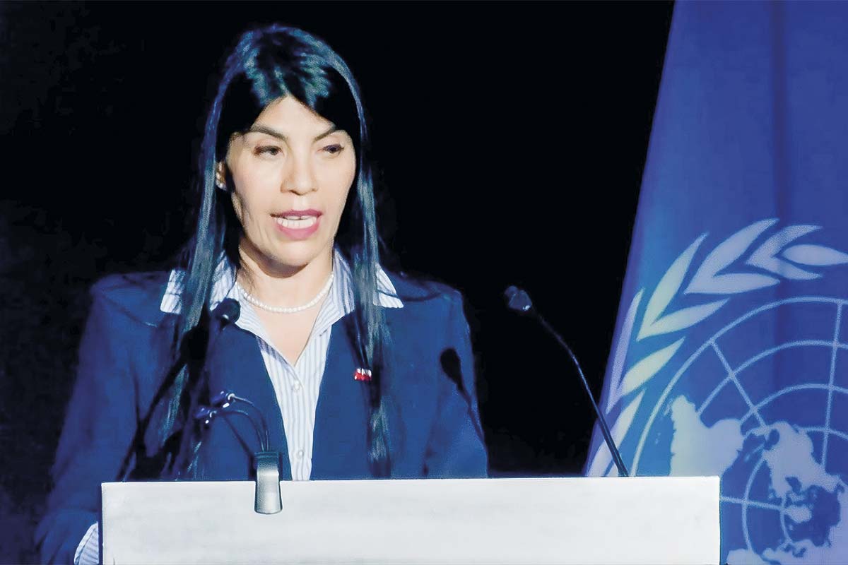 <p>La ministra de Ciencia, Tecnología, Conocimiento e Innovación, Ximena Lincolao, en Ginebra, Suiza.</p>