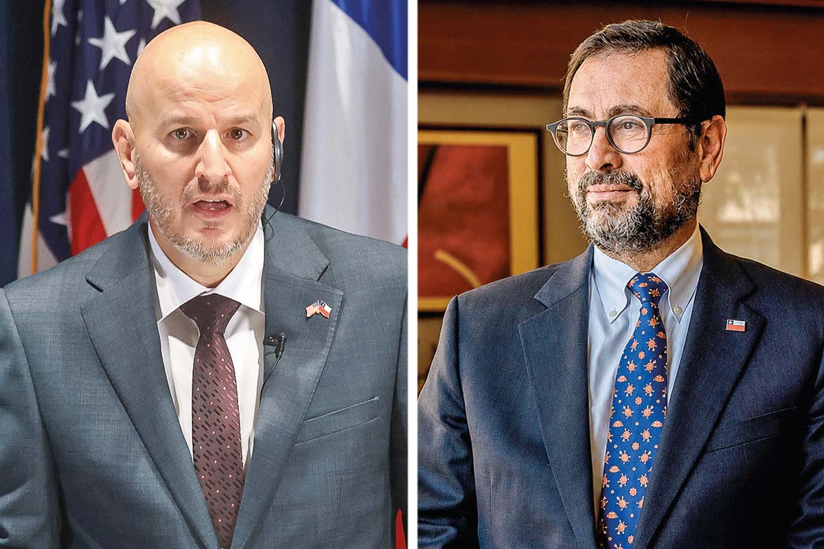 <p>Brandon Judd, embajador de Estados Unidos en Chile. Francisco Pérez Mackenna, ministro de Relaciones Exteriores. Fotos: Aton y Bloomberg</p>