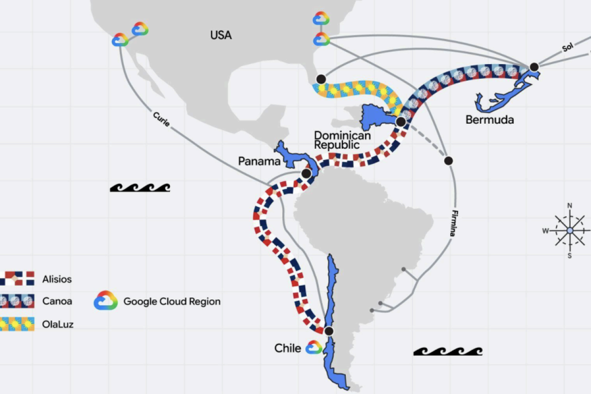 <p>El nuevo cable submarino que la gigante Google tiene entre manos instalar en Chile</p>