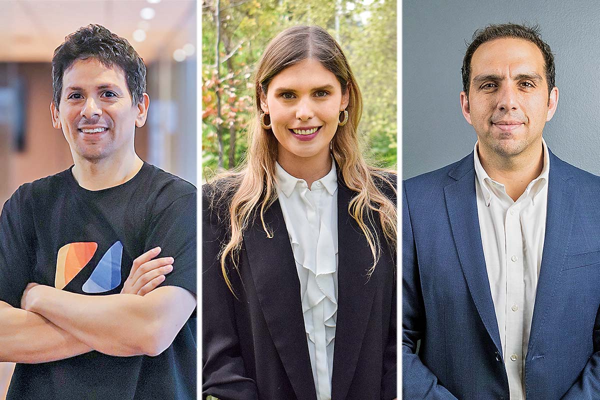<p>Tomás Vera, Universidad de Chile; Antonia Nudman, az Tech y Esteban Ruiz, Altech.</p>
