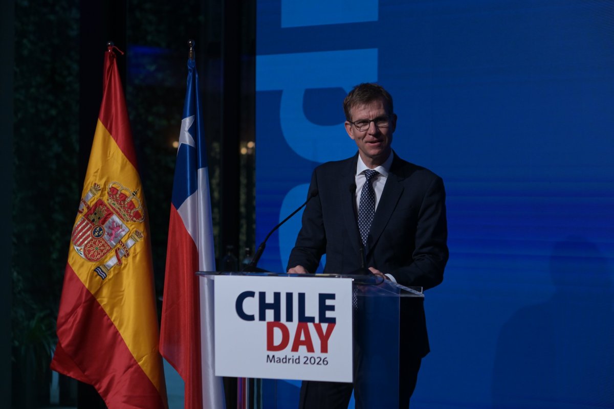 Andrés Trautmann, CEO y country head del Banco Santander Chile, durante su participación en la cita en Madrid. (Foto: ChileDay 2026)