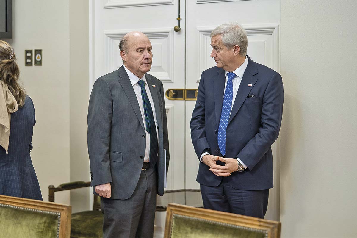 Quiroz se mostró abierto a mejoras en el Presupuesto en reunión con oficialismo. Foto: Presidencia.