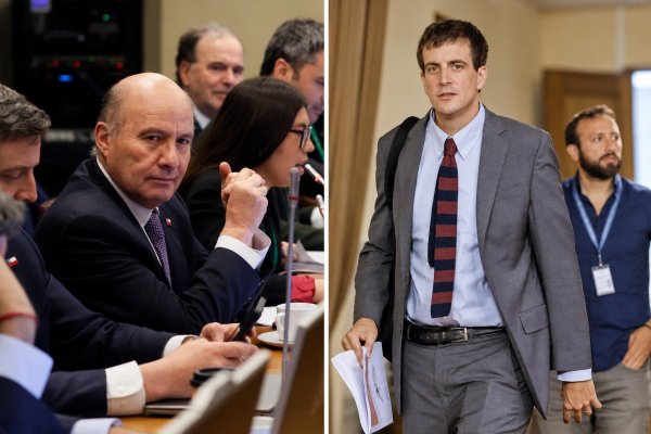 El ministro de Hacienda, Jorge Quiroz, y el diputado RN, Diego Schalper. Fotos: Aton